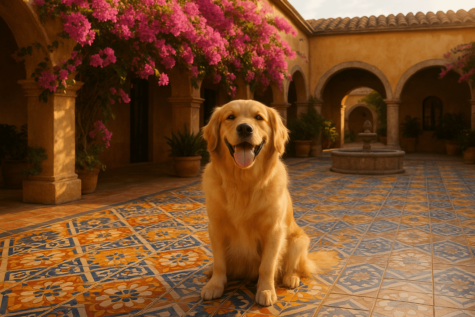 Dog and cat with travel carriers ready for Mexico